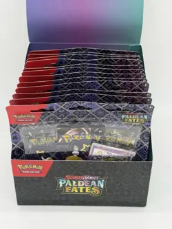 Pokemon Paldean Fates Tech Sticker Collection Full Display Case - 36 Total Packs - Image 4