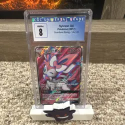 Pokemon TCG Sylveon GX Full Art Ultra Rare Holo 140/145 Guardians Rising CGC 8 - Image 1