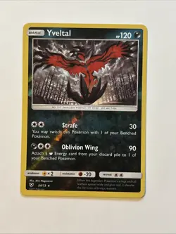 Yveltal 54/73 Rev Reverse Holo NM Shining Legends Pokemon Sun & Moon SM - Image 1
