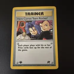 Pokemon Here Comes Team Rocket! Rare 1st Edition Team Rocket Trainer 15/82 - Image 1