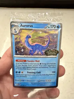 Aurorus 024/088 - Cosmo Holo - Pokemon Perfect Order stamped promo (sealed) - Image 1