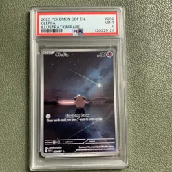 PSA 9 MINT Cleffa Illustration Rare Holo 202/197 Obsidian Flames Pokemon TCG - Image 1