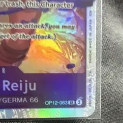 Bandai Vinsmoke Reiju OP12-063 SR GERMA 66 One Piece CCG Holo Character Card EN - Image 3