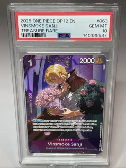One Piece OP12 Legacy of the Master - Vinsmoke Sanji - OP10-063 TR - PSA 10 - Image 3
