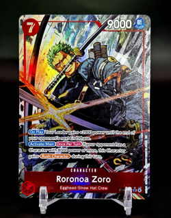 One Piece CCG Roronoa Zoro EB01-007 Egghead Secret Rare Alt Art Foil 9000 - Image 1