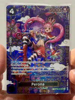 One Piece TCG - Perona OP06-093 OP14 SP English Alt Art The Azure Sea's Seven NM - Image 1