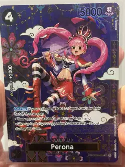 One Piece TCG - Perona OP06-093 OP14 SP English Alt Art The Azure Sea's Seven NM - Image 4