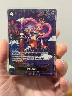 One Piece TCG - Perona OP06-093 OP14 SP English Alt Art The Azure Sea's Seven NM - Image 5