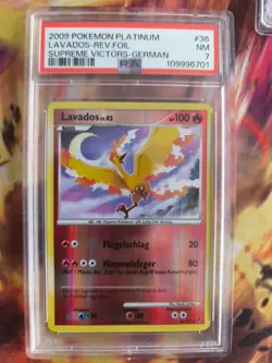 Pokemon Card Lavados Moltres Supreme Victors Reverse Holo 2009 Deutsch PSA 7 - Image 2
