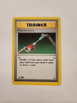 Pokemon TCG Maintenance Card 083/102 Base Set Shadowless 1st Edition - Image 1
