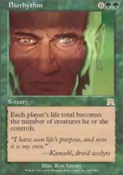 MTG magic cards 1x Biorhythm - Foil Onslaught Light Play, English - Image 1