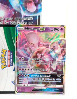2019 Pokemon Mewtwo GX Black Star Promo Jumbo & Standard Cards Pair - Image 2