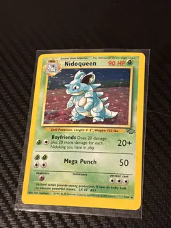 Pokemon TCG Nidoqueen Jungle Holo Card 7/64 Unlimited Rare, Vintage LP Condition - Image 1