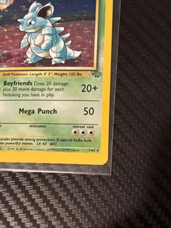 Pokemon TCG Nidoqueen Jungle Holo Card 7/64 Unlimited Rare, Vintage LP Condition - Image 3