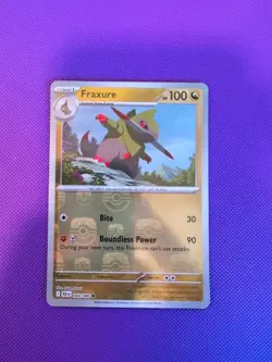 Pokemon Fraxure (Master Ball Pattern) 069/086 Sv: Black Bolt Holo - Image 1