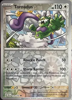 Tornadus Reverse Holo - 120/142 - Stellar Crown Pokemon 2024 - Image 1