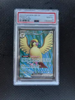 PSA 10 GEM MINT JAPANESE POKEMON 2023 PIDGEOT ex 128/108 SAR BLACK FLAME SV3 - Image 1