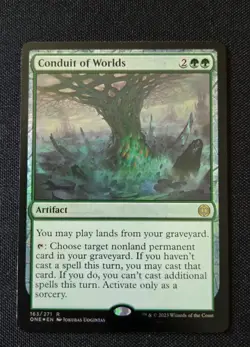 MTG - Conduit of Worlds FOIL - Phyrexia: All Will Be One - Near Mint Rare #163 - Image 1