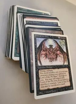 Lot Of 100 Vintage MTG RARES, Revised - Exodus sets, HP-MP Played - Image 1