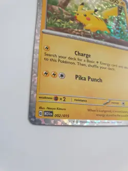 Pokemon TCG Pikachu McDonalds Promo 2024 002/015 Sparkle Holo Rare - Image 4