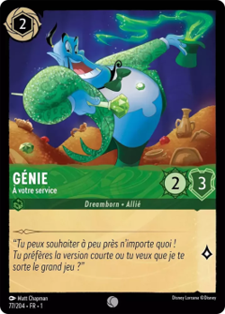 Lorcana - Genie - A votre service - Premier Chapitre - MINT/NMINT - FR - FOIL - Image 1