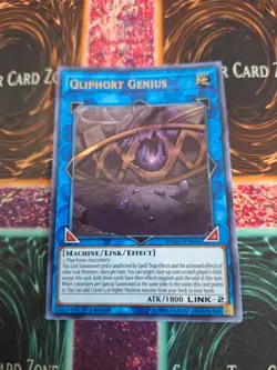 Yugioh Qliphort Genius DUPO-EN095 Ultra Rare 1st Edition Near Mint - Image 1