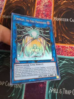 Yugioh Crowley, the First Propheseer DUPO-EN028 Ultra Rare 1st Edition Near Mint - Image 2