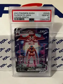 PSA 10 Deoxys VMAX Crown Zenith GG45/GG70 Galarian Gallery Pokemon TCG - Image 1
