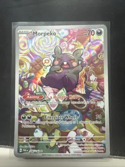 Pokemon TCG Morpeko Illustration Rare Card S&V Paradox Rift 206/182 - Image 1