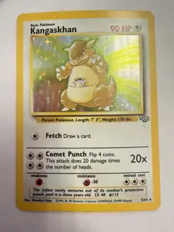 Kangaskhan 5/64 Jungle Holo Rare Pokemon Card 1999 WOTC LP - Image 1