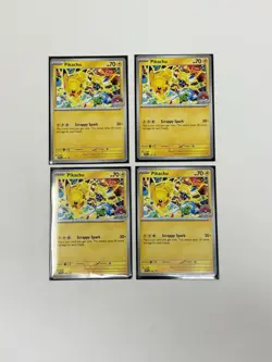 Pikachu - (World Championship 2025) #225 Scarlet & Violet Promo Cards Lot Of 4 - Image 1