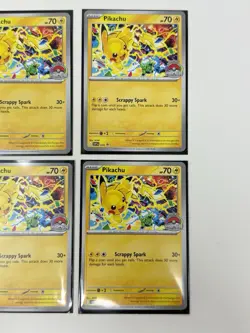Pikachu - (World Championship 2025) #225 Scarlet & Violet Promo Cards Lot Of 4 - Image 3