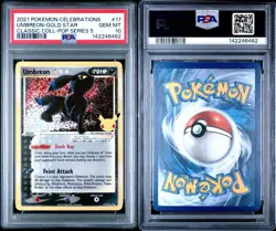 Pokemon TCG Umbreon Star #17 Celebrations Holo Card PSA 10 - Image 3