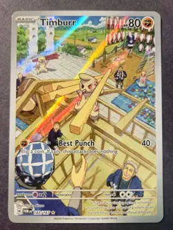Timburr - 183/167 - Pokemon Twilight Masquerade Illustration Rare NM Card - Image 1