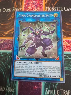 Yugioh Ninja Grandmaster Saizo SHVA-EN011 Secret Rare 1st Edition Near Mint - Image 1