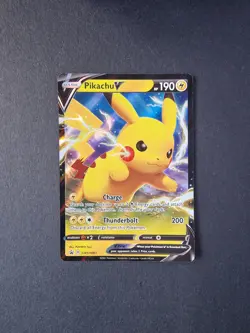 SWSH061 Pikachu V Sword & Shield Black Star Promo Pokemon Trading Card Game TCG - Image 1