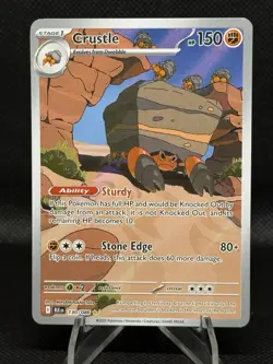 Pokemon TCG Crustle 130/086 Illustration S&V Black Bolt Rare Card IR NM - Image 1