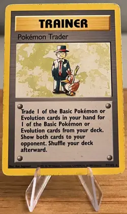 Pokemon Trader Trainer Card Non-Holographic MP - 77/102 Rare - Base Set 1999 - Image 3