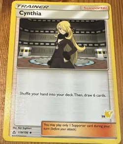 Cynthia Trainer Pokemon Supporter Card - Image 1
