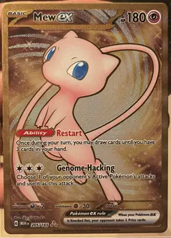 Mew ex 205/165 Scarlet & Violet 151 Full Art Holo 180 HP Pokemon TCG Metal Card - Image 1