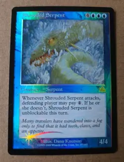 MTG - Shrouded Serpent - Prophecy - Rare EX/NM - Foil Single Card - Image 1