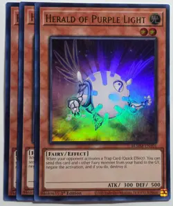Yugioh x3 Herald of Purple Light BLMM-EN101 Ultra Rare 1st Edition - Image 1