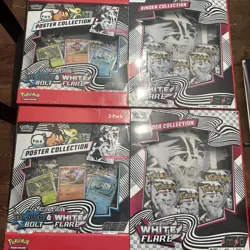 1x Pokemon White Flare Bundle Sam’s Club Poster Whiter Flare Binder Sealed - Image 1