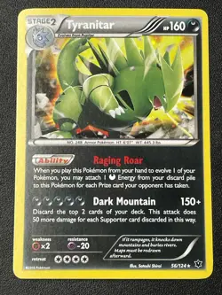 Pokemon TCG Tyranitar Promo Holo Rare Card 56/124 Cosmos - Image 1