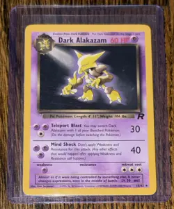 2000 Pokemon Team Rocket set DARK ALAKAZAM 18/82 Non Holo Vintage NM - Image 1