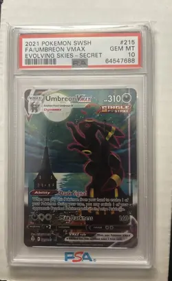 Pokemon 2021 Umbreon VMAX 215/203 Alt Art Evolving Skies GEM MINT PSA 10 💎💎 - Image 2
