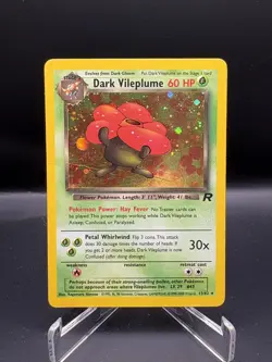 Dark Vileplume 13/82 - WoTC Team Rocket - Holo Rare Vintage Pokemon TCG MP - Image 1