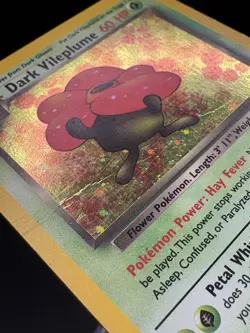 Dark Vileplume 13/82 - WoTC Team Rocket - Holo Rare Vintage Pokemon TCG MP - Image 4