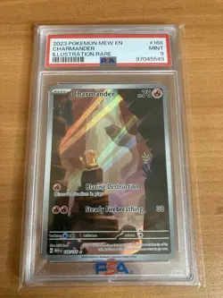 2023 POKEMON MEW 151 English TCG 168 CHARMANDER ILLUSTRATION RARE PSA 9 - Image 1