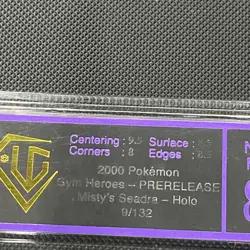 Misty’s Seadra [PR] 9/132 Holo Gym Heroes WOTC 2000 Vintage Pokemon UGC 8.5 - Image 2